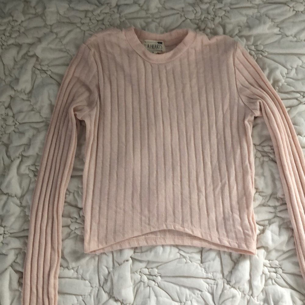Pink cropped long sleeve